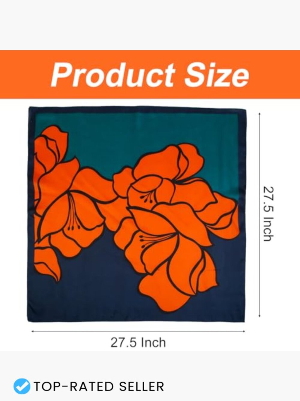 27.5" Square Satin Scarf Women's Hair Wrap Neck Bandana Versatile Styling Soft - Picture 5 of 7